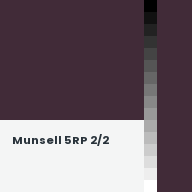 Color chip: Munsell 5RP 2/2