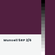 Color chip: Munsell 5RP 2/6