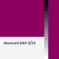 Color chip: Munsell 5RP 3/12