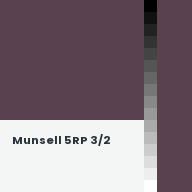 Color chip: Munsell 5RP 3/2
