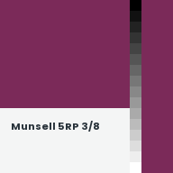 Color chip: Munsell 5RP 3/8