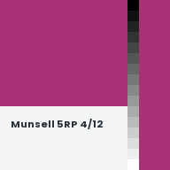 Color chip: Munsell 5RP 4/12