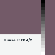 Color chip: Munsell 5RP 4/2