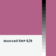 Color chip: Munsell 5RP 5/8
