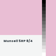 Color chip: Munsell 5RP 8/4