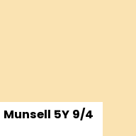 Color chip: Munsell 5Y 9/4