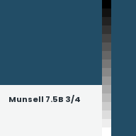 Color chip: Munsell 7.5B 3/4