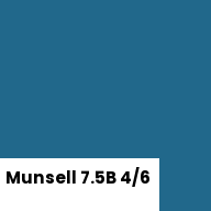 Color chip: Munsell 7.5B 4/6