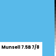 Color chip: Munsell 7.5B 7/8