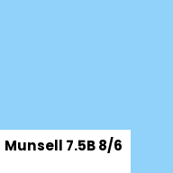 Color chip: Munsell 7.5B 8/6