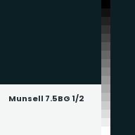 Color chip: Munsell 7.5BG 1/2