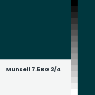 Color chip: Munsell 7.5BG 2/4