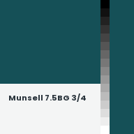 Color chip: Munsell 7.5BG 3/4