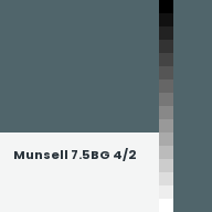 Color chip: Munsell 7.5BG 4/2