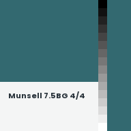 Color chip: Munsell 7.5BG 4/4