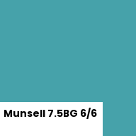Color chip: Munsell 7.5BG 6/6