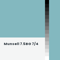 Color chip: Munsell 7.5BG 7/4