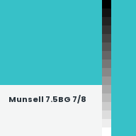 Color chip: Munsell 7.5BG 7/8