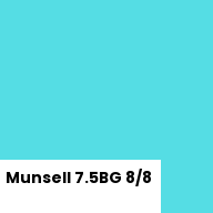 Color chip: Munsell 7.5BG 8/8