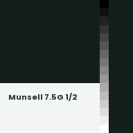 Color chip: Munsell 7.5G 1/2