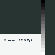 Color chip: Munsell 7.5G 2/2