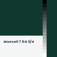 Color chip: Munsell 7.5G 2/4