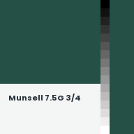 Color chip: Munsell 7.5G 3/4