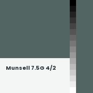 Color chip: Munsell 7.5G 4/2