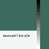 Color chip: Munsell 7.5G 4/4