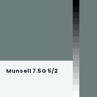 Color chip: Munsell 7.5G 5/2