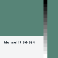 Color chip: Munsell 7.5G 5/4