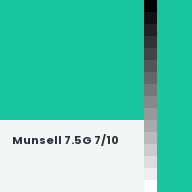 Color chip: Munsell 7.5G 7/10