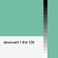 Color chip: Munsell 7.5G 7/6