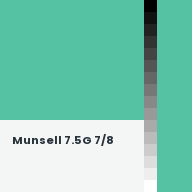 Color chip: Munsell 7.5G 7/8