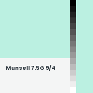 Color chip: Munsell 7.5G 9/4