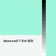 Color chip: Munsell 7.5G 9/6
