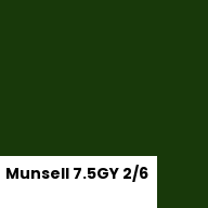 Color chip: Munsell 7.5GY 2/6
