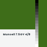 Color chip: Munsell 7.5GY 4/8