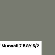 Color chip: Munsell 7.5GY 5/2