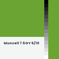 Color chip: Munsell 7.5GY 6/10