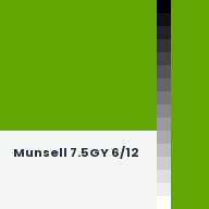 Color chip: Munsell 7.5GY 6/12