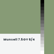 Color chip: Munsell 7.5GY 6/4