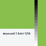 Color chip: Munsell 7.5GY 7/10