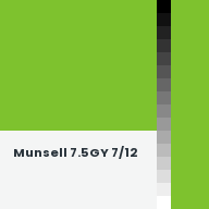 Color chip: Munsell 7.5GY 7/12
