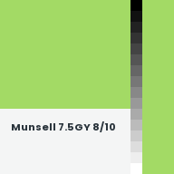 Color chip: Munsell 7.5GY 8/10