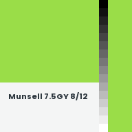 Color chip: Munsell 7.5GY 8/12