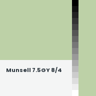 Color chip: Munsell 7.5GY 8/4