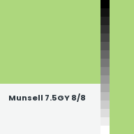 Color chip: Munsell 7.5GY 8/8