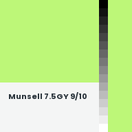 Color chip: Munsell 7.5GY 9/10