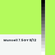 Color chip: Munsell 7.5GY 9/12